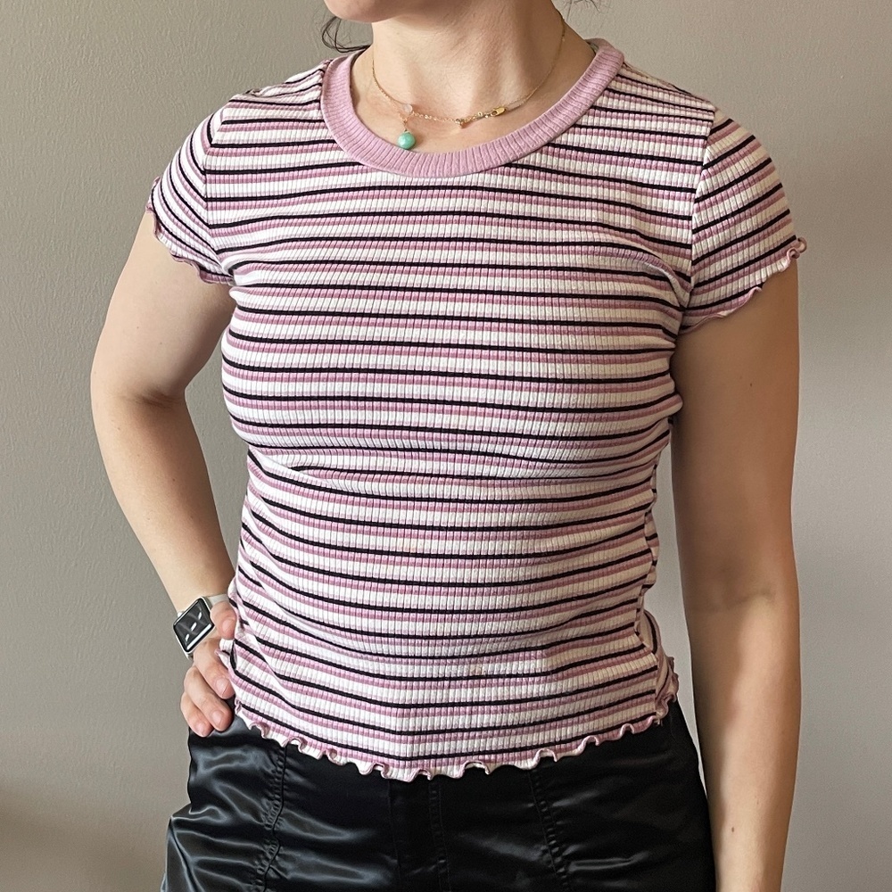 90’s Striped Baby Tee